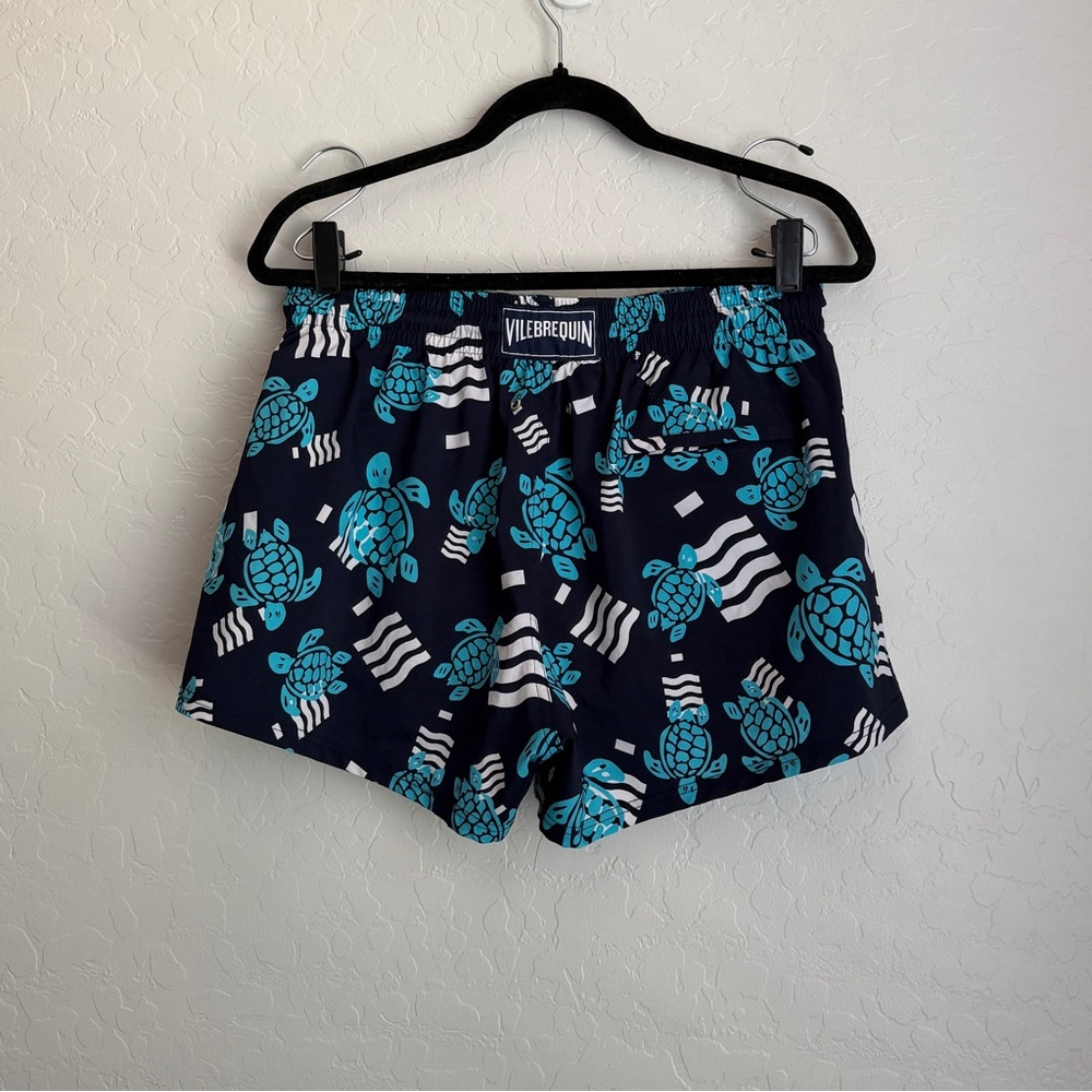 Vilebrequin x Plastic Odyssey Men's *RARE* Turtle Print Swim Shorts Navy Large